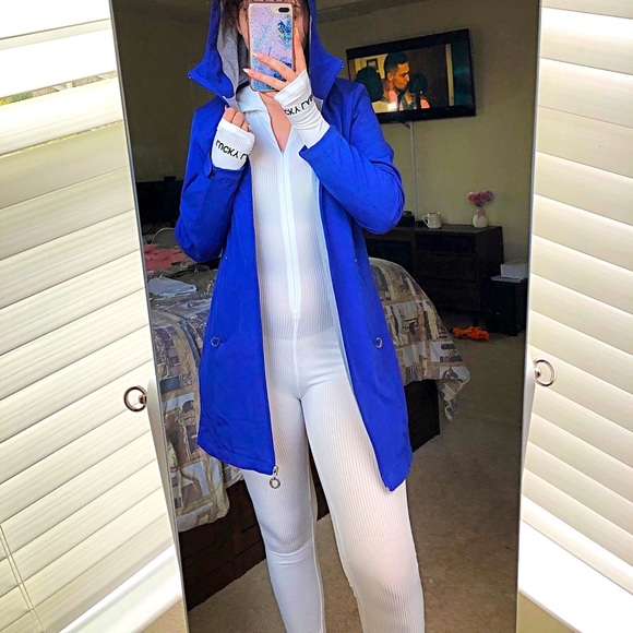 Calvin Klein navy blue windbreaker jacket size S - Picture 2 of 9